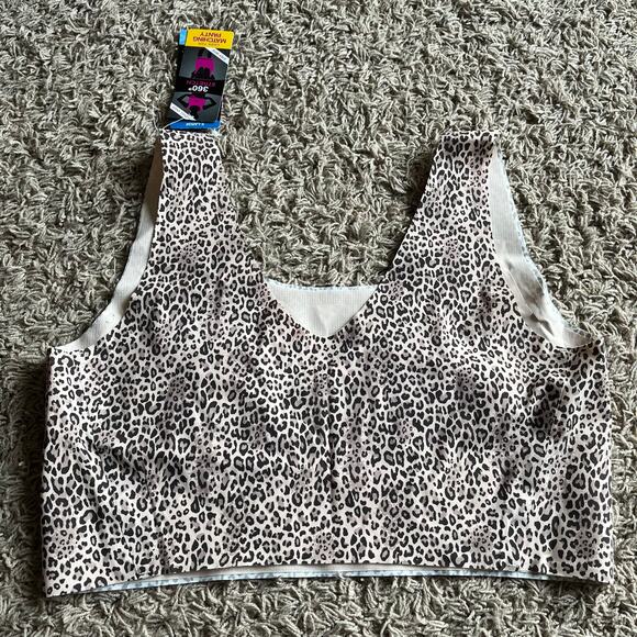 NWT! Bali Brown Leopard Print Wirefree 360° Stretch Bra Size X-Large - Picture 2 of 5